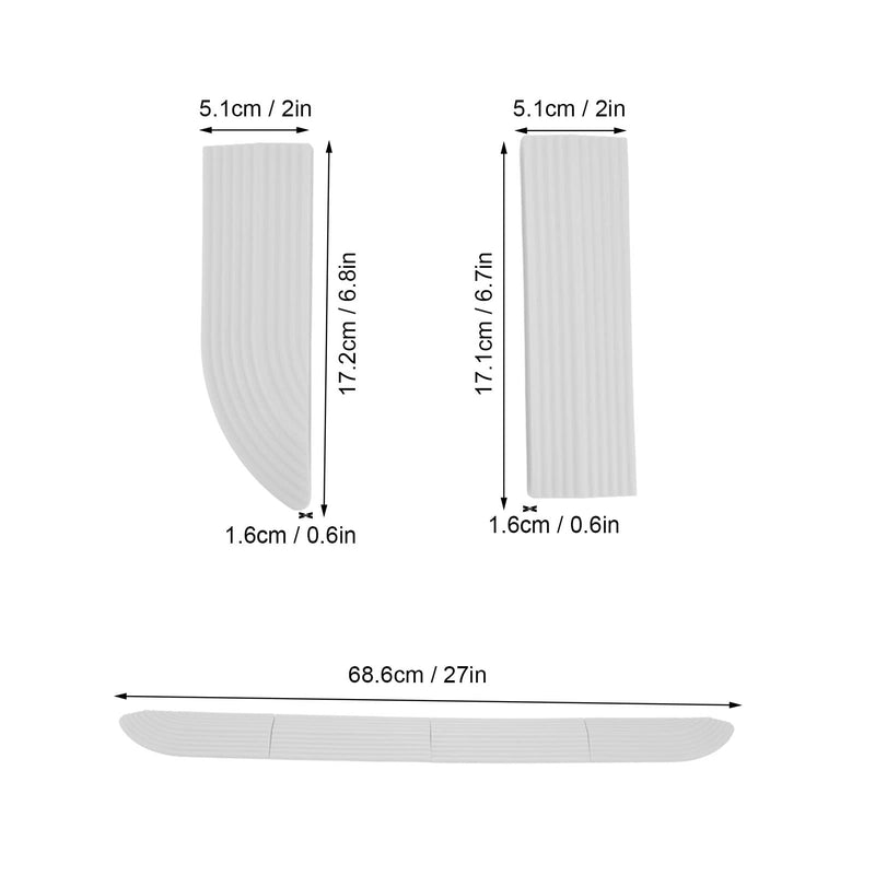 Threshold Ramp Mat Door Sill Scuff Plate Slope Strip Auxiliary Fit Used for Thresholds,Doorways and Bathroom(White) White - BeesActive Australia