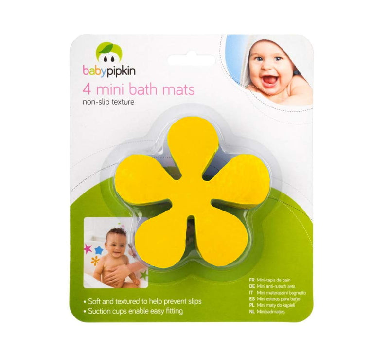 Non Slip Baby Bath Mats With Suction Pads Pack Of 16 Mini Child Safety Anti Slip Shower Mats Flower, Star, Foot, Star Fish (Flower) - BeesActive Australia