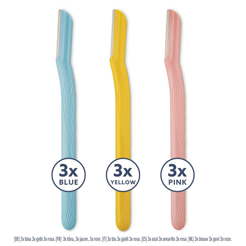 by Amazon - Eyebrow Razor Shaper, Facial Hair Remover and Trimmer, Exfoliating Dermaplaning tool (Pack of 9) - BeesActive Australia