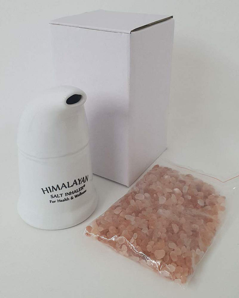 Himalayan Ceramic Pipe Salt Inhaler + Free 50 Grams Pouch of Pink Salt Included Inhaler + 50 Grams Pink Salt - BeesActive Australia