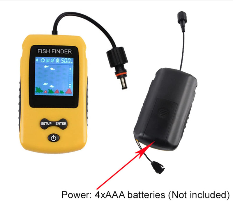 Fishing Tools Depth Read 1M Colorful Screen Fishfinder Handheld Sounder Portable LCD Sonar Fish Finder - BeesActive Australia