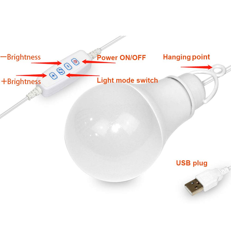 10W USB LED Light for Camping Garage Warehouse Car Truck Fishing Boat Outdoor Portable Bulb, Emergency Light, Children Bed Lamp - BeesActive Australia