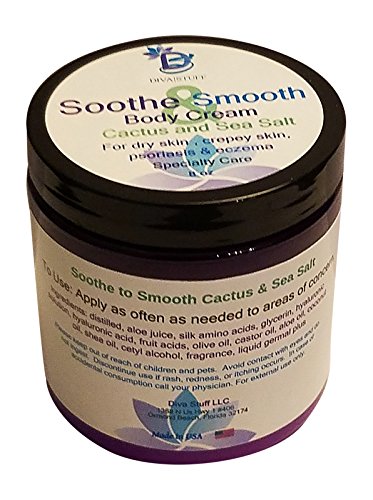 Soothe And Smooth, Extra Dry Skin, Crepey Skin, Eczema, Psoriasis and Damaged Skin Cream, Cactus and Sea Salt Scent, 8oz Jar - BeesActive Australia