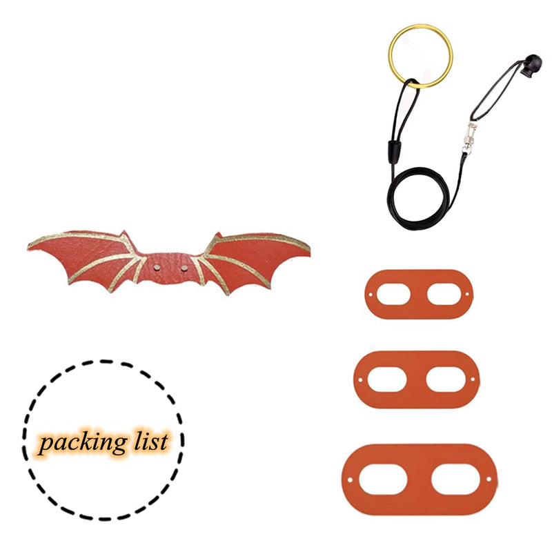 Lizards Leash Bearded Dragon Adjustable Small Reptile Animals Harness 3 Size Soft Leather Harness Lizards Leash with Wing for Small Medium and Large Reptile Animals Orange - BeesActive Australia