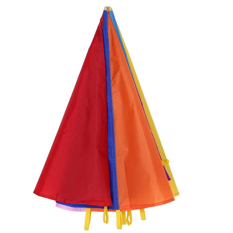 [AUSTRALIA] - ViaGasaFamido Rainbow Play Parachute 8 Handles 2m Diameter Kids Play Rainbow Outdoor Teamwork Game Parachute Multicolor Toy 