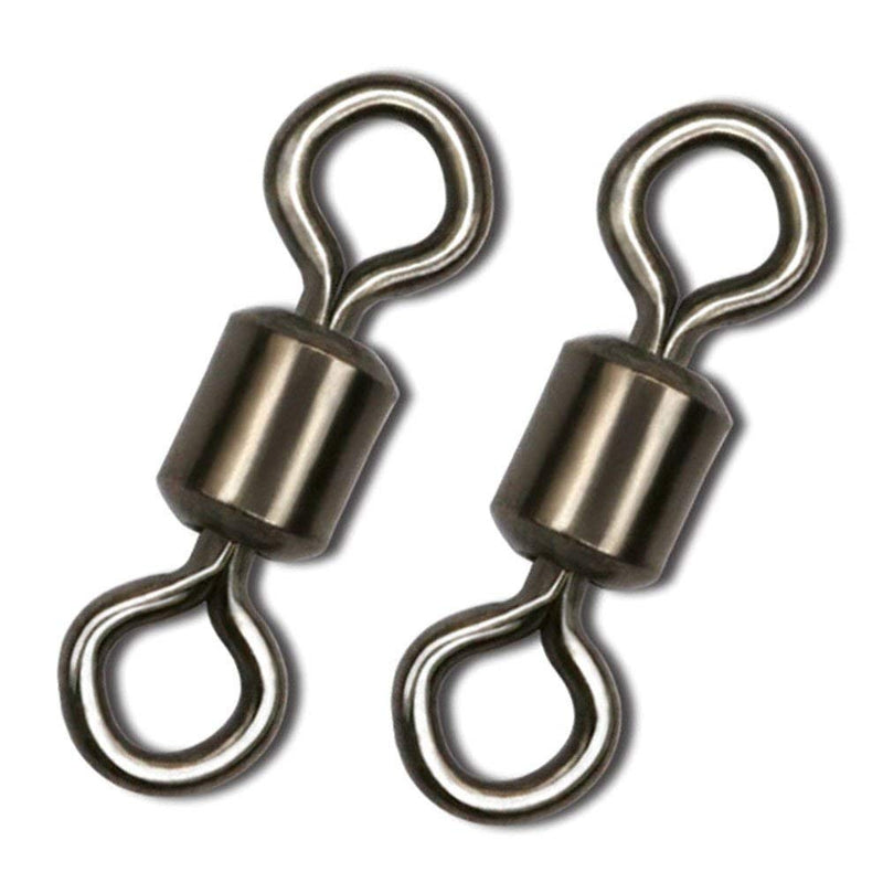 [AUSTRALIA] - Shaddock Fishing 500pcs/box Size 2 4 6 8 10 Fishing Rolling Swivel High-Strength Stainless Steel Rolling Barrel Swivel Fishing Tackle-30Lb to 97 Lb 