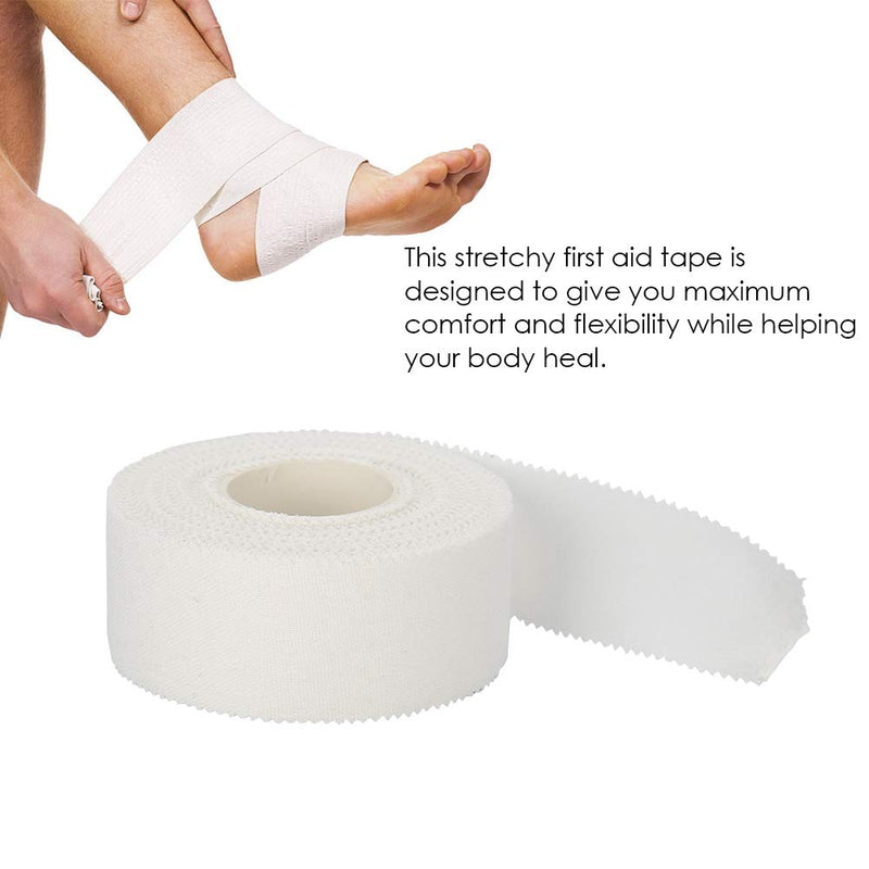TMISHION Self-Adhesive Bandage, White Cotton Finger Wrist Ankle Protection Playing Piano Volleyball Basketball Sport First-aid Wrap Tape 2.5CM*10M - BeesActive Australia