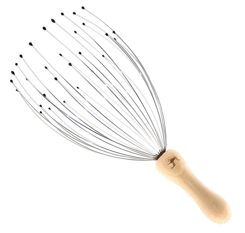 USAGA 32 Fingers Head Massager Head Scratcher Scalp Massager for Head Body Relaxing Wood Handle (1 Pack) 1 - BeesActive Australia