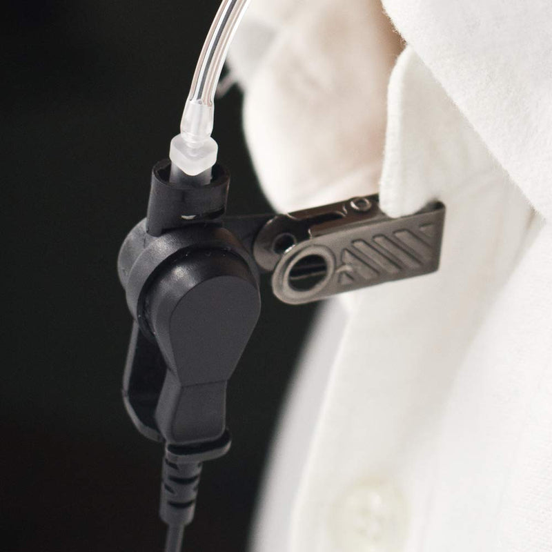 [AUSTRALIA] - 3.5mm 1 pin Listen Only Surveillance Covert Acoustic Air Tube Earpiece Police Radio Headset + Medium Repalcement Earmolds for Motorola Radio Speaker Mics 