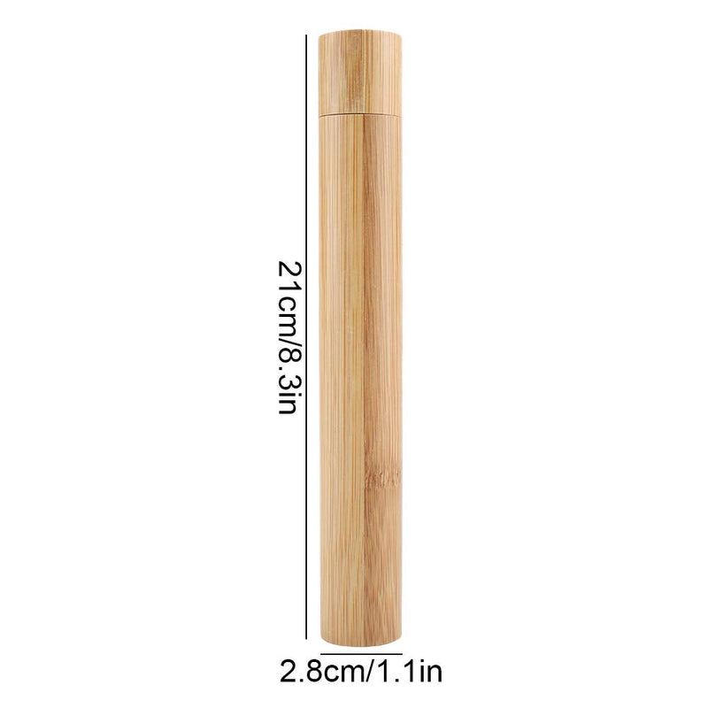 Smandy Toothbrush Case Eco-Friendly Natural Bamboo Toothbrush Holder Portable Toothbrush Box Tube Perfect for Travel - BeesActive Australia