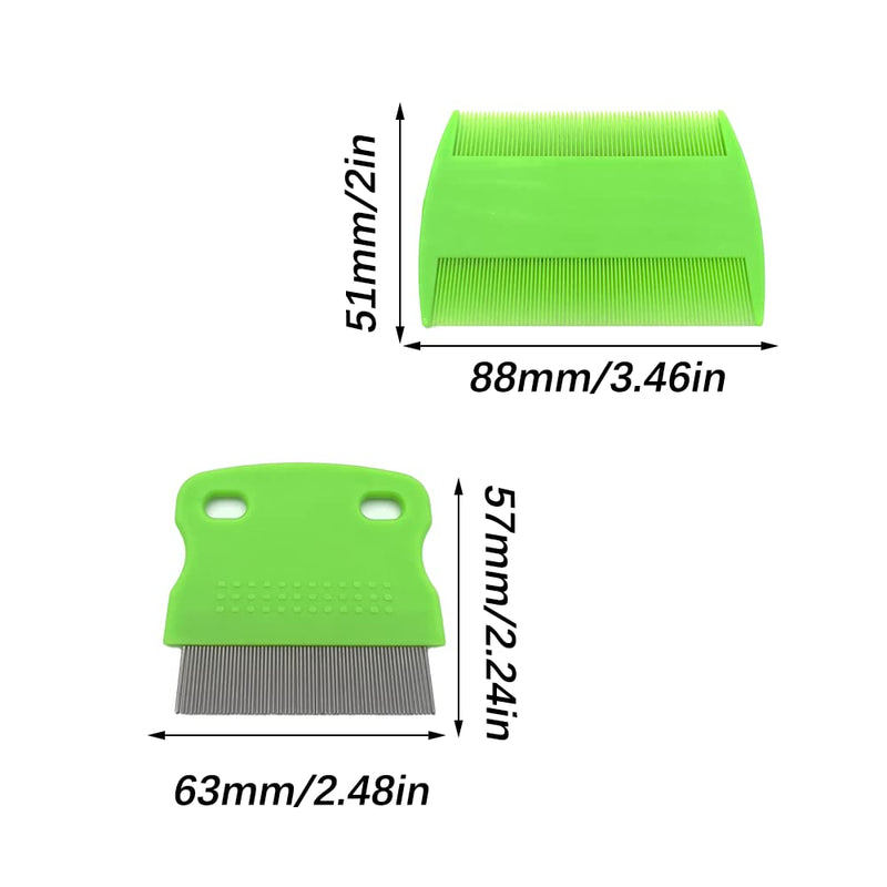 Hair Lice Comb, 2 PCS Lice Combs, Flea Lice Combs, Double Sided Teeth Comb, for Grooming and Removing Dandruff - BeesActive Australia