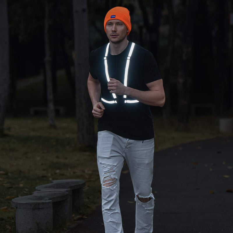 AYKRM 9 Color Reflective Vest with Hi Vis Bands, Fully Adjustable & Multi-Purpose: Running, Cycling, Motorcycle Safety, Dog Walking - High Visibility RED S-XL - BeesActive Australia
