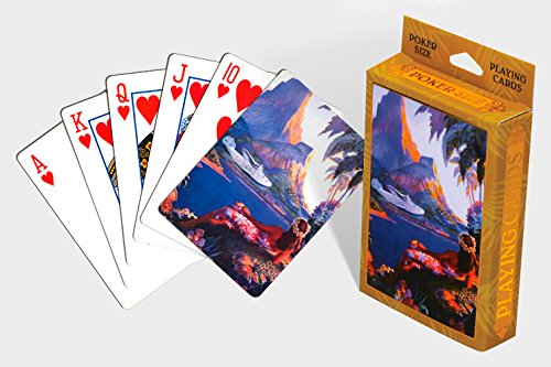 Pacifica Island Art Vintage Hawaiian Playing Cards - Map of Old Hawaii by Steve Strickland - BeesActive Australia