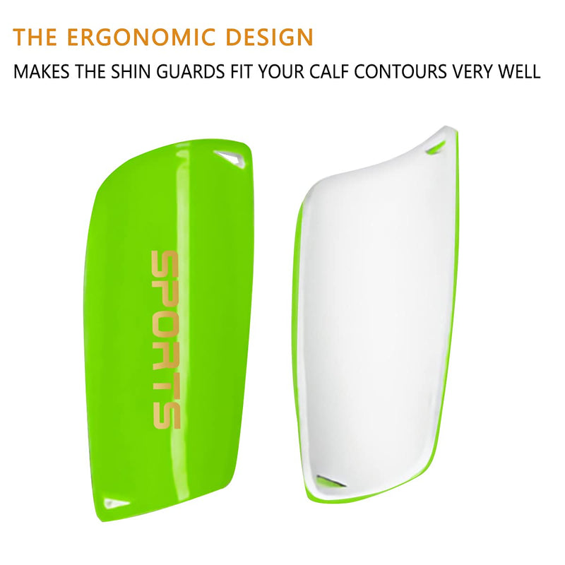 Soccer Shin Guards for Kids Youth, Shin Guard and Shin Guard Sleeves for Boys and Girls for Football Games EVA Cushion Protection Reduce Shocks and Injuries A-Green Small - BeesActive Australia