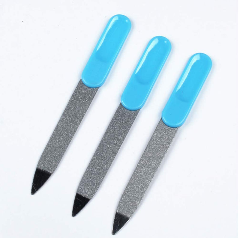 Cafurty Nail Tools - 5pcs Metal Double Sided Nail File Stainless Steel Manicure Pedicure Tools Files - Metal Nail File Men Filer for Toenails Stainless Steel Fingernail Files 5 Pack - BeesActive Australia