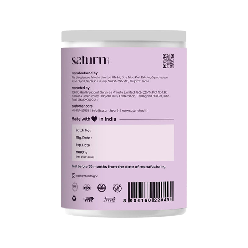 Saturn by GHC Collagen Powder, Plant Based Collagen with Biotin, Vitamin C, Rose Petals and Sea Buckthorn, Helps in Glowing Skin and Hair Growth | 100% Vegan 250 G (Pack of 1) - BeesActive Australia