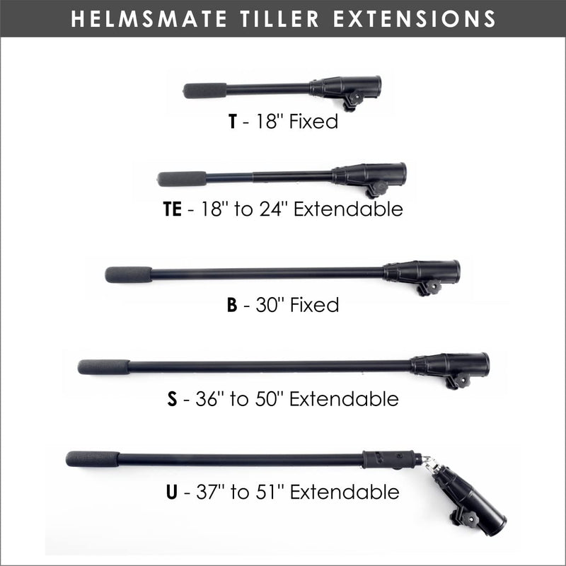 Ironwood Pacific HelmsMate Tiller Extension Handles Basic - 30" Fixed Length - BeesActive Australia
