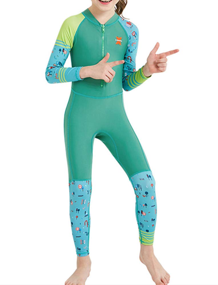 [AUSTRALIA] - JOORUI Kids Swimsuits One Piece Swimming Wet Suits for Boys Girls Long Sleeve UPF50+ Quick Dry Swimming Wear K3 XX-Large 
