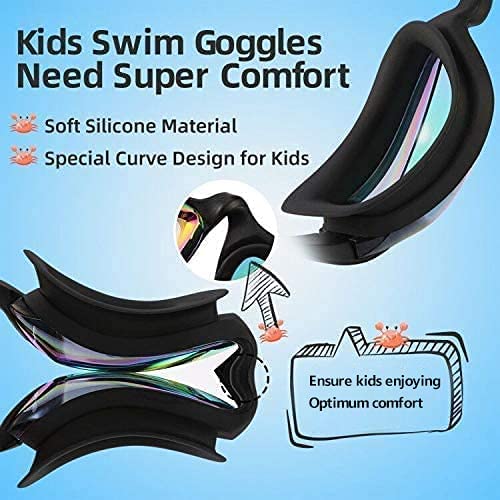 Aegend Kids Swim Goggles, Pack of 2 Swimming Goggles for Children Boys & Girls Age 3-14 Aqua & Aqua - BeesActive Australia