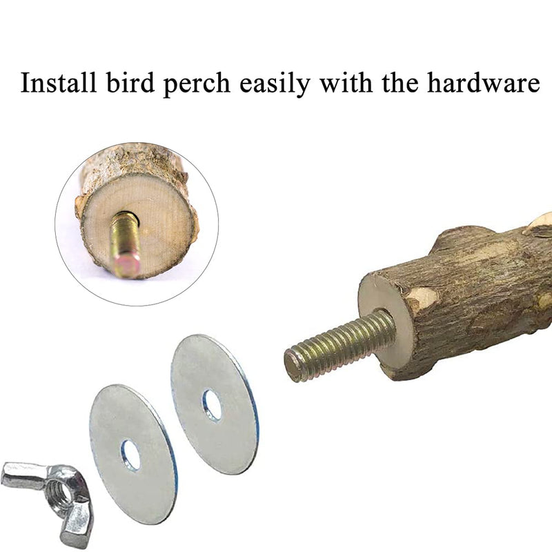 Bird Cage Feeder Stand Perches Accessories Hardware 16 Clamps 8 Screws 8 Bolts 1 Drill for Holding Water Food Cups Bowls Metal Replacements Hamster Board Pole Fixing Breeding Box Double-headed Screw - BeesActive Australia