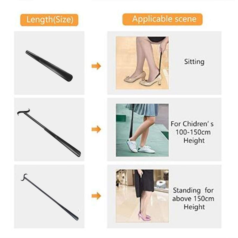 2 in1 Shoe Horn and Dressing Aid, Detachable Long Dressing Stick Portable Shoes Socks Dressing Aids with Shoe Horn - BeesActive Australia