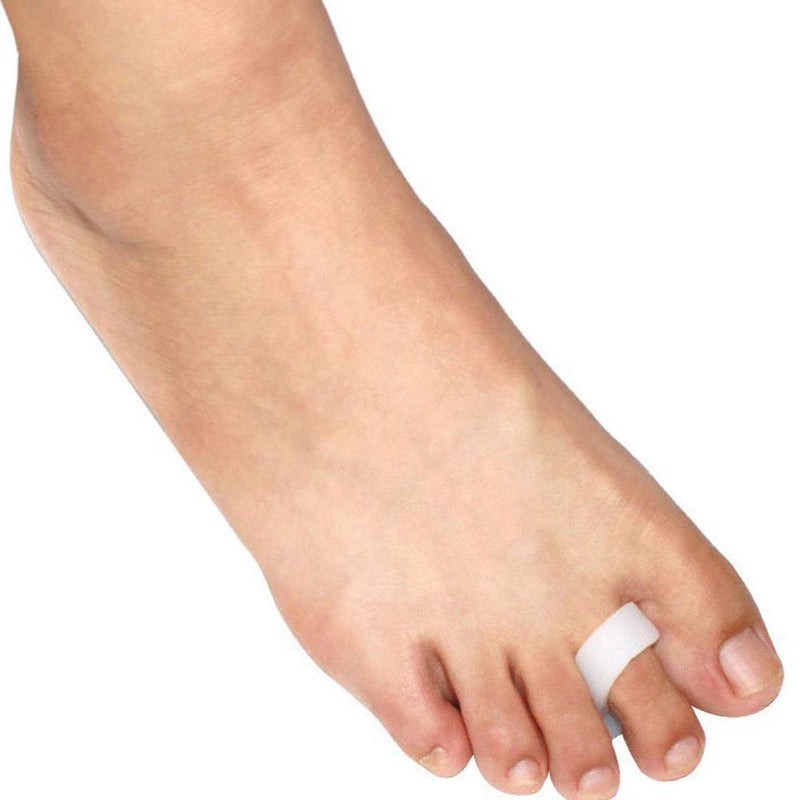 PEDIMEND™ Silicone Gel Hammer Toe Straightener - Toe Separators for Overlapping Toes - Stretches & Aligns Toes - Perfect for Hammer Toes/Crooked Toes/Claw Toe - Unisex - Foot Care (White - 5PAIR) White - 5pair - BeesActive Australia