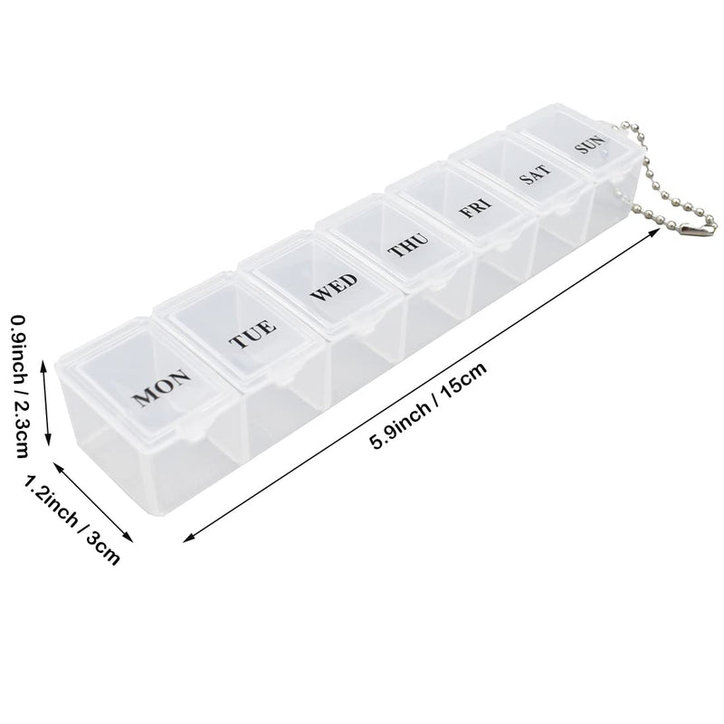 3 Pcs Pill Box Organiser 7 Day One Time a Day Pill Dispenser Storage Case for Medication Supplements Vitamins and Cod Liver Oil - BeesActive Australia