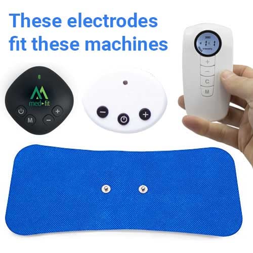 Med-Fit Wireless Tens Blue Cloth Large Electrode Ideal for Back Pain 20 x 10cm (5 Pack) 5 Pack - BeesActive Australia