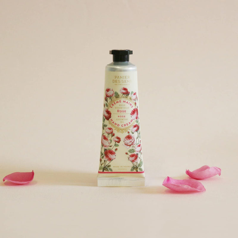 Panier des Sens Rose Hand cream for dry cracked hands with Olive oil & Shea butter, hand lotion - Made in France 97% natural - 1Floz/30ml Rejuvenating Rose 1 Fl Oz (Pack of 1) - BeesActive Australia
