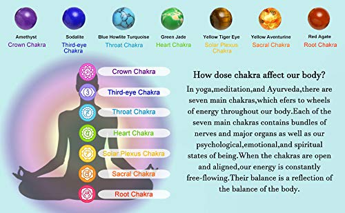 JSDDE 7 Chakra Healing Crystals Bracelet Womens Reiki Stone Rope Braided Gemstone Bracelet for Yoga Meditation Anxiety Relief - BeesActive Australia