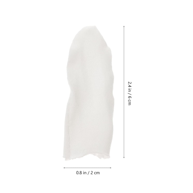 HEALIFTY 200Pcs Cotton Finger Cover Sweatproof Finger Tube Protector Anti-Scratch Finger Cot for Home Store (White) - BeesActive Australia