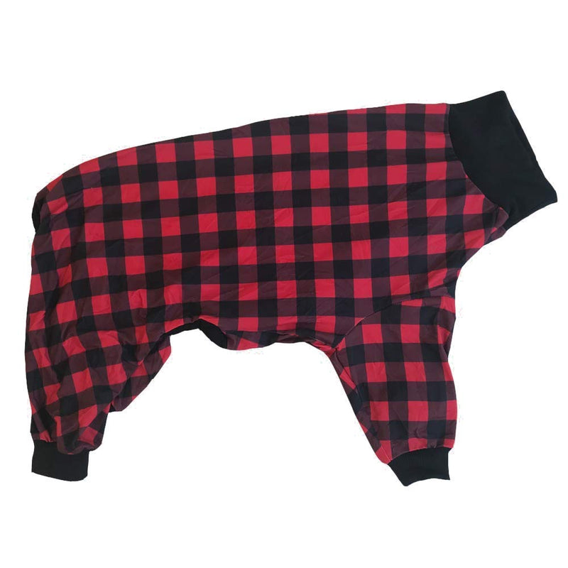 Tooth and Honey Pit Bull Pajamas/Buffalo Plaid/Lightweight Pullover Pajamas/Full Coverage Dog pjs/Updated FIT XX-Large - BeesActive Australia