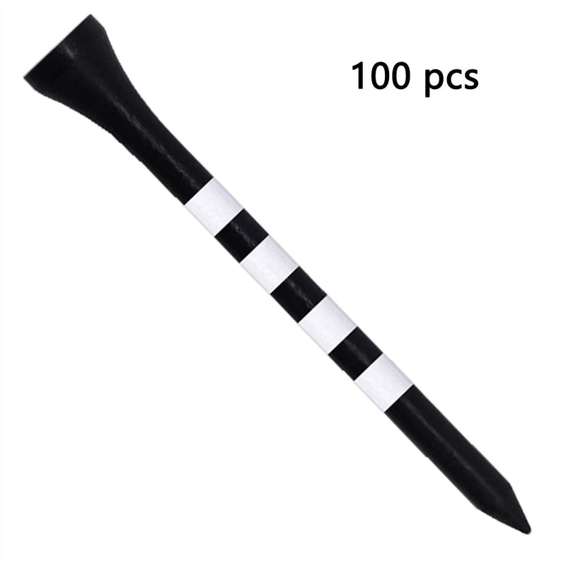 Zivisk Wooden Golf Tees 3-1/4",2-3/4",2-1/8",1-1/2" Available,100 Count Bamboo Wood Tees (Natural Color, White, Black, Green, Blue, Red, Yellow Available) 1 1/2 inch - BeesActive Australia