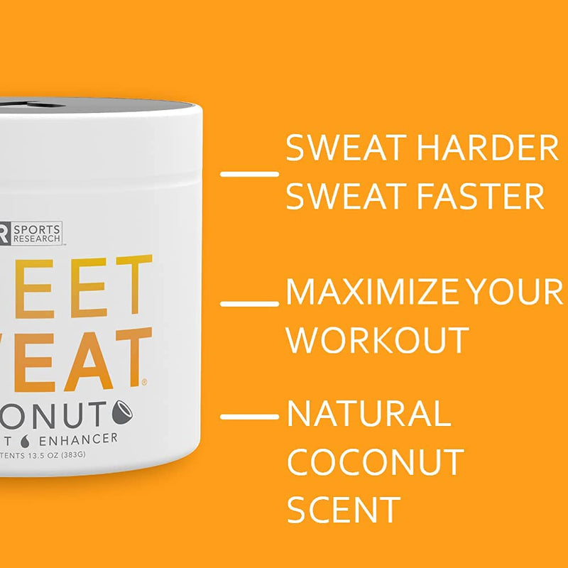 Sweet Sweat 'Workout Enhancer' Gel - Maximize your Exercise & Sweat Faster - 13.5oz Jar (Coconut Scent) Coconut - BeesActive Australia