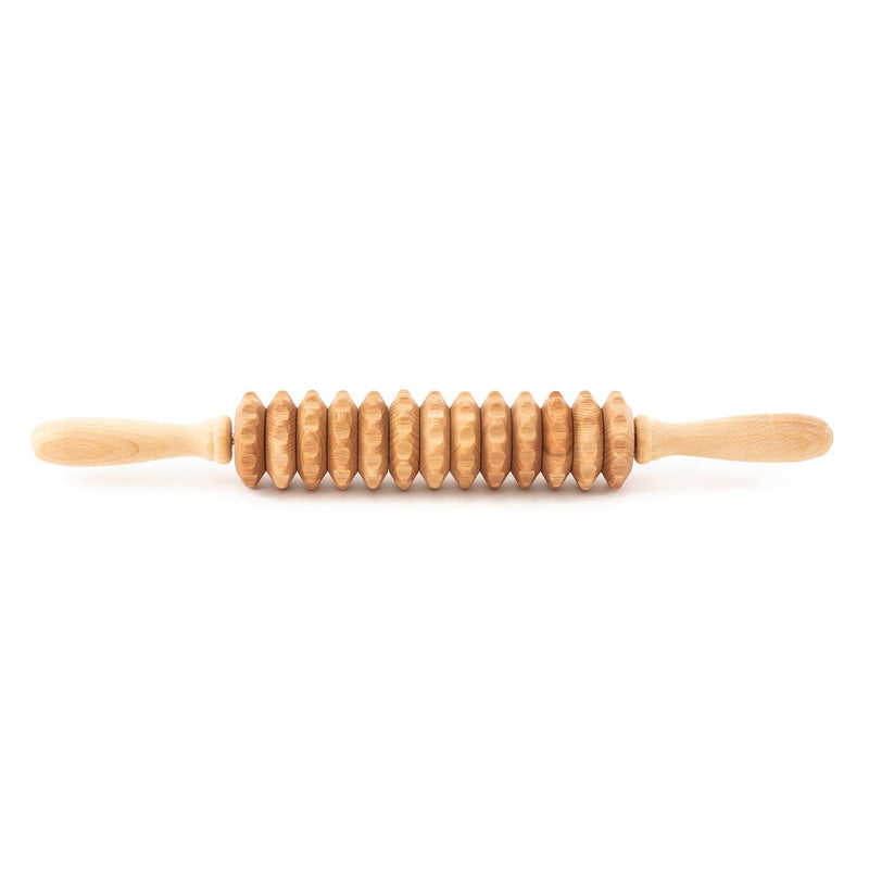 Mr. Woodware Wood Roller Massager for Body - 15.6 inch Lymphatic Drainage Manual Massage Tools for Sculpting, Muscle Shaping, Celulite Remover - Wooden Massage Tool for Manual Maderotherapy Straight Roller - BeesActive Australia