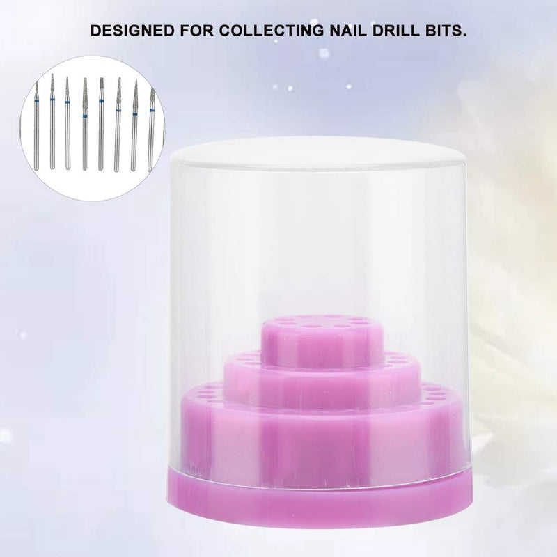 48 Holes Nail Drill Bit Holder, Manicure Pedicure Clear Acrylic Nail Drill Stand Display, Multifunctional Nails Necessary Tools for Home Use or Nail Salon(1#) - BeesActive Australia