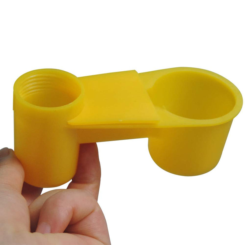 MUDUODUO 12Pcs Automatic Bird Drinker Cups Upgraded Pigeon Water Bottle Feeder for Cage YELLOW - BeesActive Australia