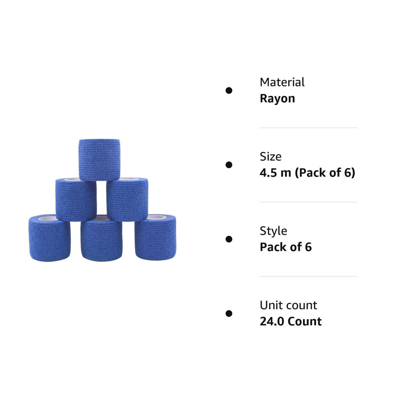 Nature Therapy First Step Cohesive Bandage 5cm x 4.5m (Blue, Box of 6) Pack of 6 Blue - BeesActive Australia