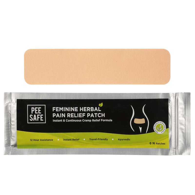 PEESAFE Feminine Herbal Pain Relief Patches (6 Patches) | Instant & Continuous Pain Relief | Period Cramp Relief | Period Pain Relief | Menstrual Pain Relief | Endometriosis Pain Relief | Period Patch Menstrual Patches - BeesActive Australia