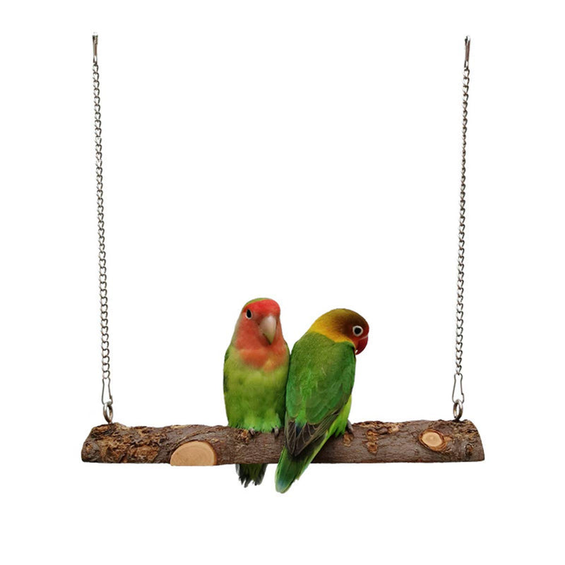 Nynelly Pet Bird Swing, Parrot Cage Toys, Natural Wooden Swing Toys for Parakeet Cockatoo Cockatiel Conure Lovebirds Canaries Little Macaw African Parrot - BeesActive Australia