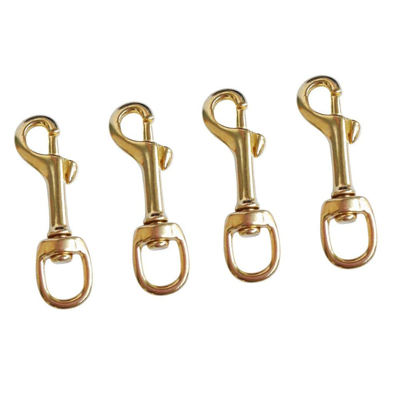 YiMusic 4 Pieces Brass Single Swivel Eye Bolt Snap Hook Buckle Suit for Scuba Diving Dog Clip Equipment Replacement - BeesActive Australia