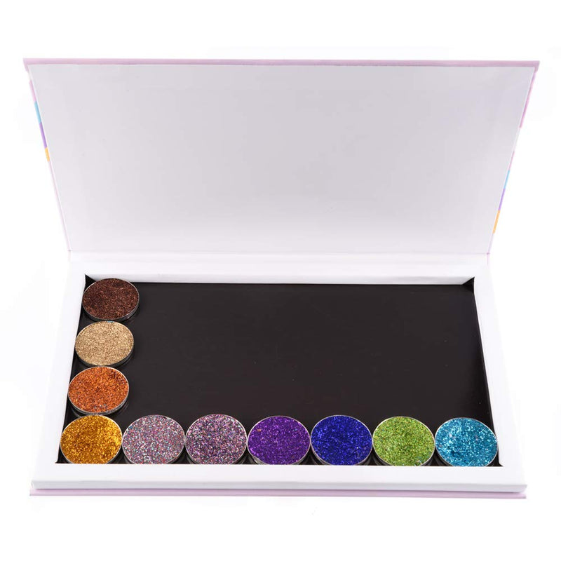 Allwon Magnetic Palette Unicorn Empty Makeup Palette with 30Pcs Adhesive Empty Palette Metal Stickers for Eyeshadow Lipstick Blush Powder (Unicorn) - BeesActive Australia