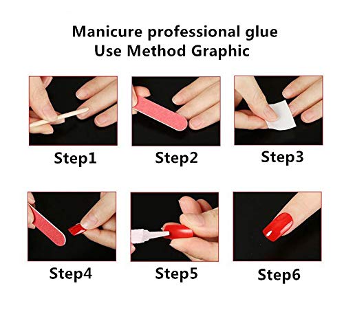 XICHEN 50 bottles Professiona Nail Art Glue for Beauty False Adhesive Transfer Tips Decorations Adhesive Transparent 2 ML(0.07 oz)/bottles - BeesActive Australia