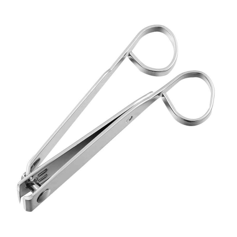 RONRONS Set of 3 Straight Edge Nail Clippers Scissor Comfort Stainless Steel Fingernail Toenail Cutter 360-Degree Rotating Head Easy Grip Style Manicure Pedicure Tools with Handles, Silver - BeesActive Australia