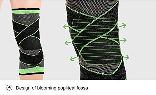 Knee Sleeve, Knee Pads Compression Fit Support -for Joint Pain and Arthritis Relief, Improved Circulation Compression - Wear Anywhere - Single (Green, M) Green - BeesActive Australia