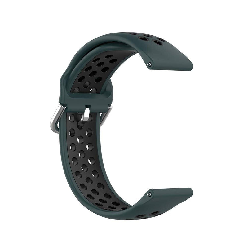Sport Bands Compatible with Amazfit Bip U Pro Band Men Women, Breathable Sweat-resistant Replacement Silicone Bands Straps Compatible with Amazfit Bip U Pro Wristband Olive Green Black - BeesActive Australia