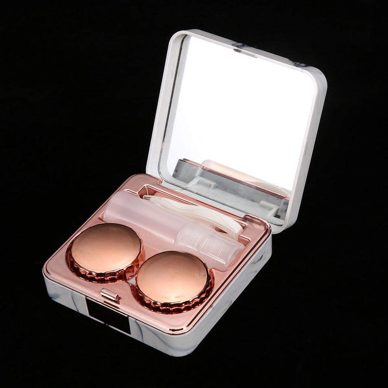 Contact lens case, box of marble contact lenses, for home Glasses care products Glasses care products for travel(Rose gold) Rose Gold - BeesActive Australia