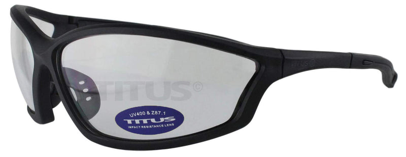Titus 2 Series - 34 NRR Slim-Line Hearing Protection & G26 Competition Z87.1 Safety Glasses Combos (Navy Blue, Clear) - BeesActive Australia