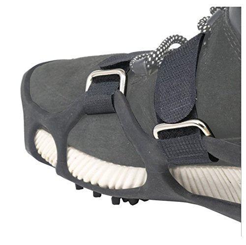 1 Pair of 24 Teeth Ice Snow Grips Grippers Anti-Slip Lite Duty Serious Walk Traction Cleats with 2 Removable Straps for Walking, Jogging, Hiking on Snow and Ice, Slippery Terrain Size: S/M/L/XL XL(Men:13.5-16/EU:48-50) - BeesActive Australia