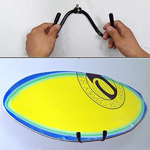 Pmsanzay Surfboard Wall Mount Rack, for Ski and Snowboard Storage Rack, Wakeboard Wall Rack Display Mount, Skateboard Wall Hangers Holder - No More Than 20LB (10KG) - W/Hardware - Black - BeesActive Australia